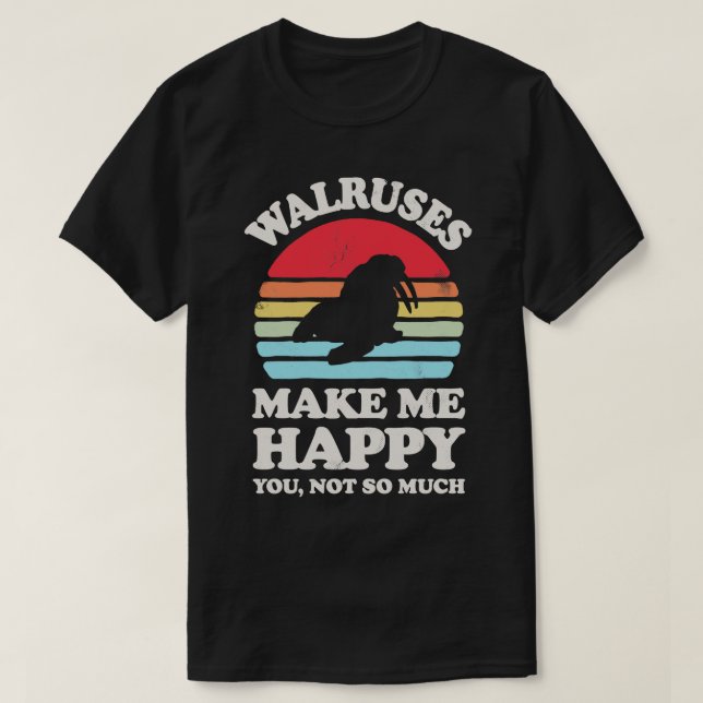 Camiseta Las moscas me hacen feliz Sunset Retro para los ho (Diseño del anverso)