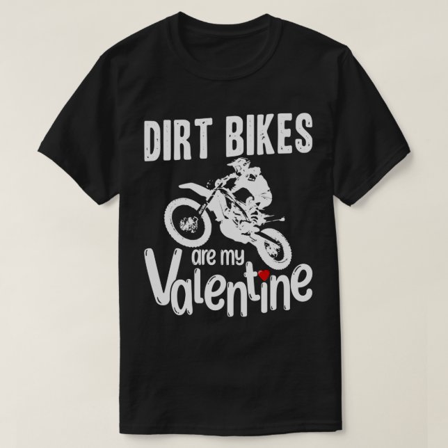 Camiseta Las motos de tierra divertidas día de San Valentín (Diseño del anverso)