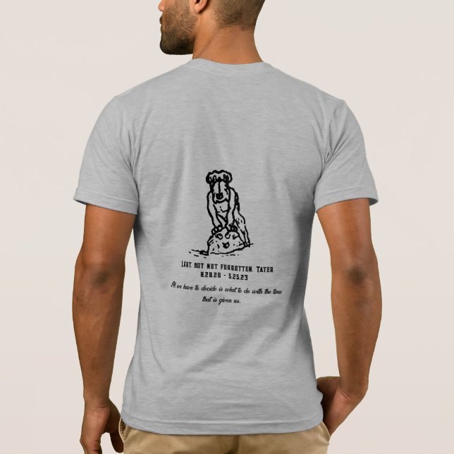 Camiseta Las muchas aventuras de Tater Tot (Reverso)
