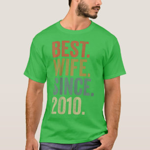 Camiseta Las mujeres 12 años de Boda, la mejor esposa desde