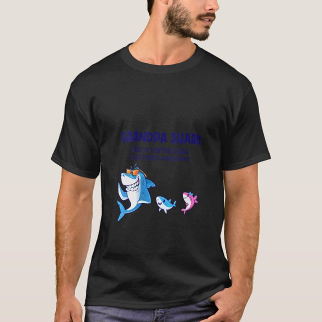 Camiseta Las Mujeres Abuelo Tiburón Como Un Tiburón Normal  (Anverso)