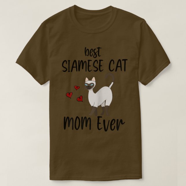 Camiseta Las Mujeres Adorables Mejor Madre Gata Siamesa, Gr (Diseño del anverso)