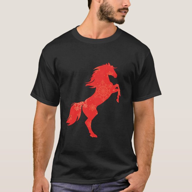 Camiseta Las mujeres adoran a caballo y divertidas Navidade (Anverso)