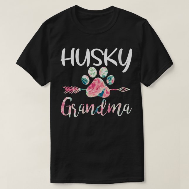 Camiseta Las mujeres adoran a Husky Abuela Siberian Husky L (Diseño del anverso)