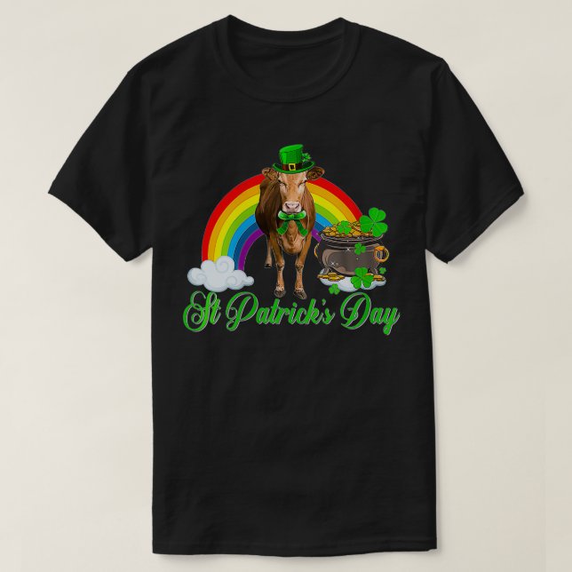Camiseta Las mujeres adoran a la vaca irlandesa Leprechaun  (Diseño del anverso)