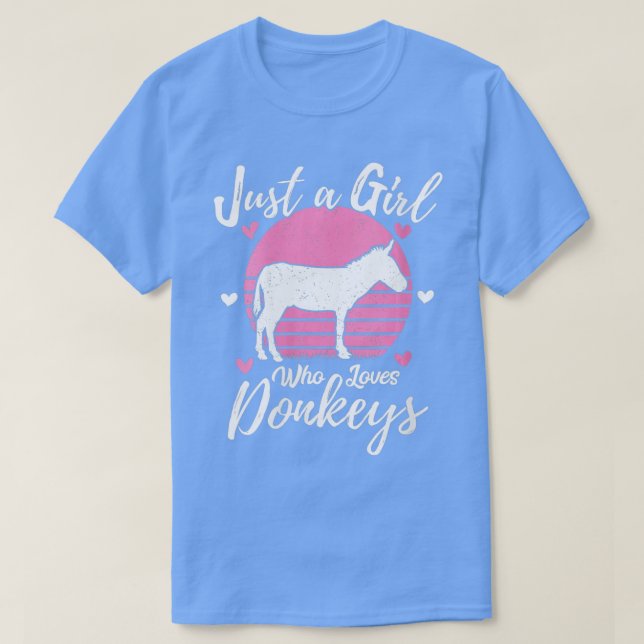 Camiseta Las mujeres adoran a los animales de burro con gra (Diseño del anverso)