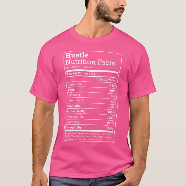 Camiseta Las mujeres agitan los datos sobre la nutrición y  (Anverso)