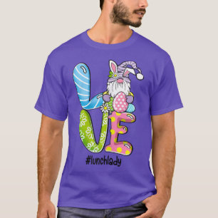 Camiseta Las mujeres aman la Pascua Gnome Lunch Lady Bunny