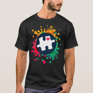 Camiseta Las mujeres Autismo Conciencia Pieza de rompecabez