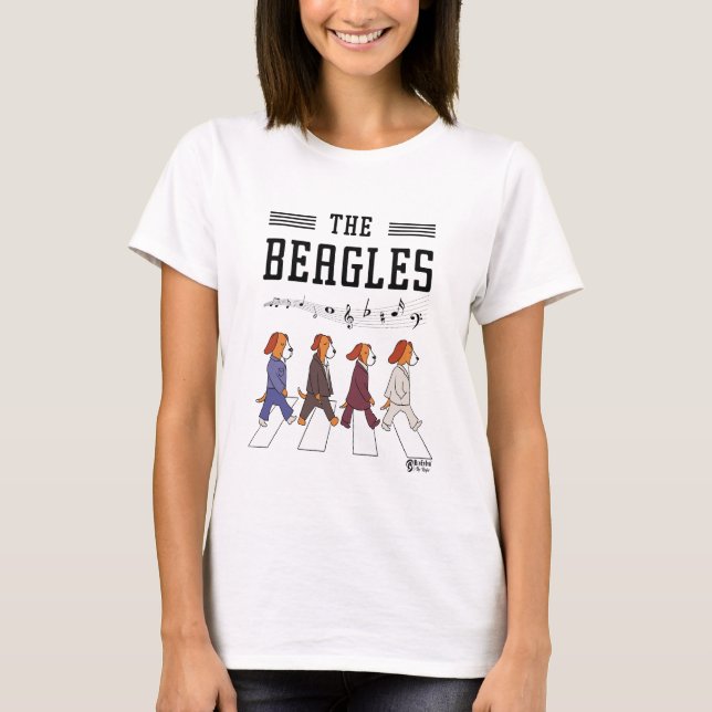 Camiseta Las mujeres beagles blancas (Anverso)