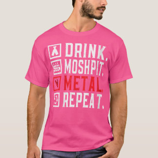 Camiseta Las mujeres beben Mosh Pit Festival Metalizado de 