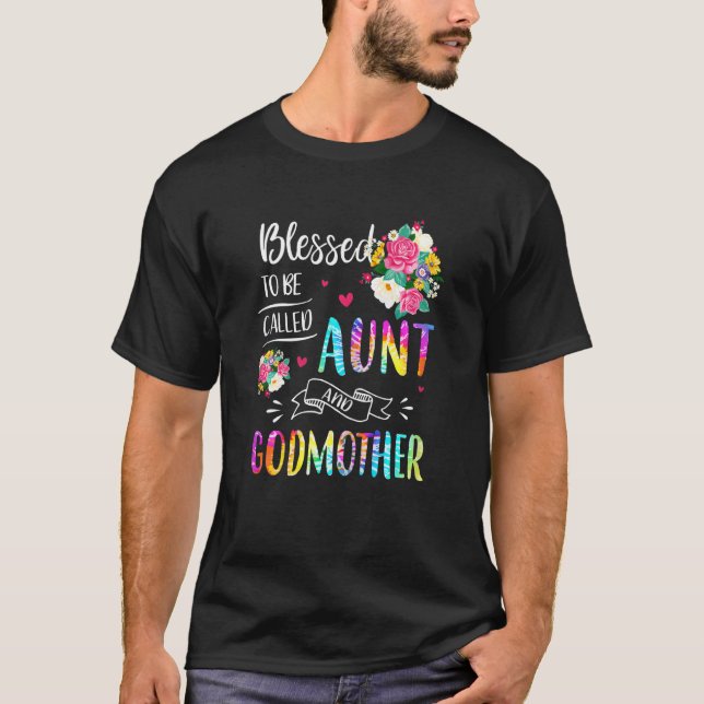 Camiseta Las Mujeres Bendecidas De Ser Llamadas Tía Y Madri (Anverso)