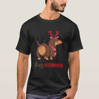 Camiseta Las mujeres besan a sus divertidos Navidades reno