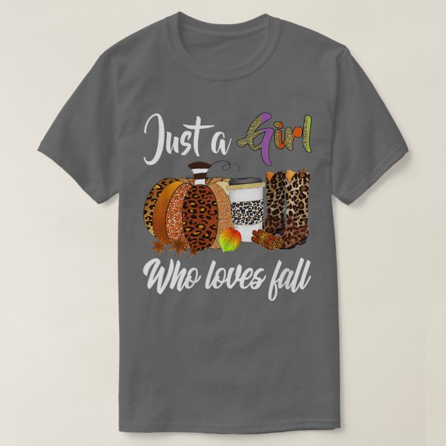 Camiseta Las mujeres caen en la temporada de otoño, solo un (Diseño del anverso)