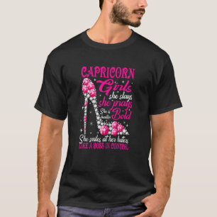 Camiseta Las Mujeres Capricornias Chicas Como Un Jefe En El