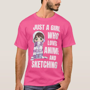 Camiseta Las Mujeres Chicas De Anime Sólo Un Chica Que Ama