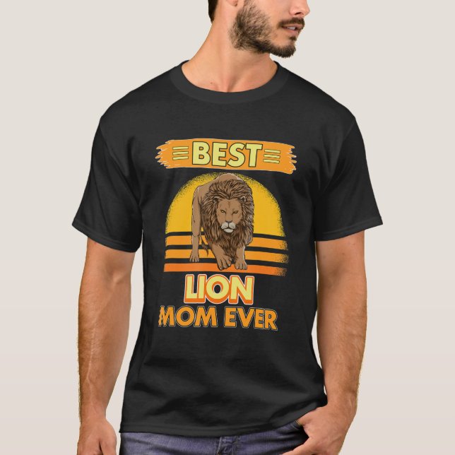 Camiseta Las mujeres Chicas mejor madre de león Día de la M (Anverso)