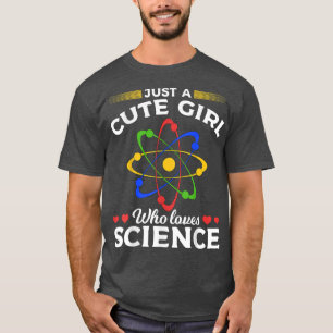 Camiseta Las Mujeres Científicas Átomo A Una Chica Cuta Que