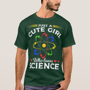 Camiseta Las Mujeres Científicas Átomo A Una Chica Cuta Que