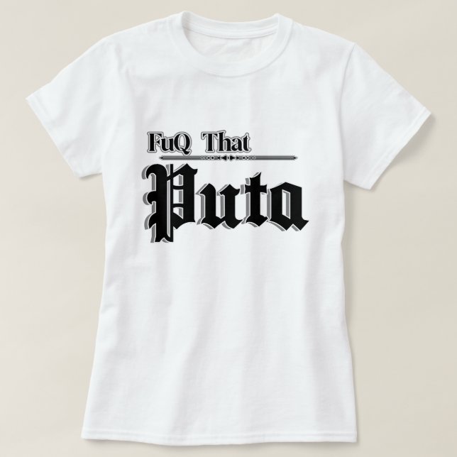 Camiseta Las mujeres citan a Fuq que Puta (Diseño del anverso)