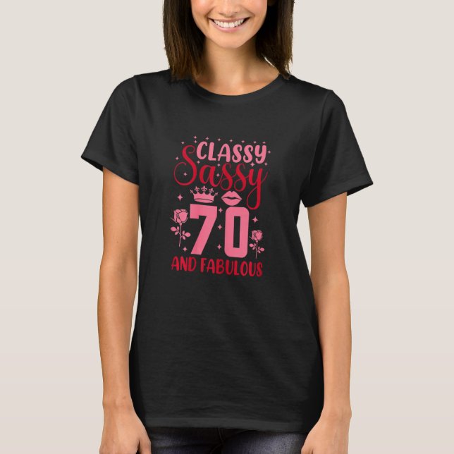 Camiseta Las Mujeres Clásicas 70 Y Fabuloso 70 Aniversario (Anverso)