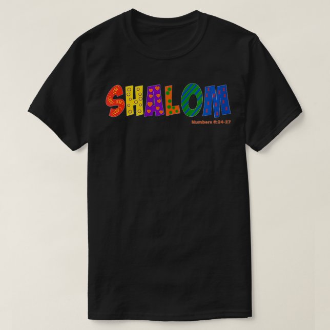 Camiseta Las mujeres coloridas Shalom VNeck (Diseño del anverso)
