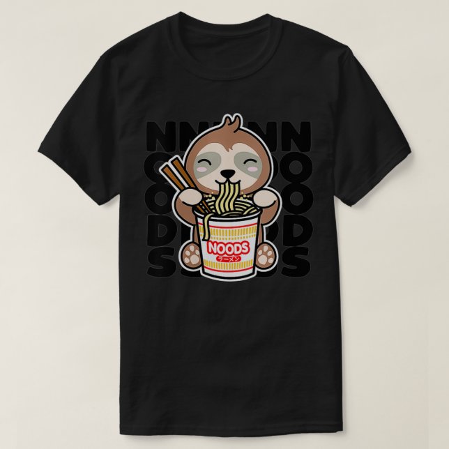 Camiseta Las Mujeres Comen Sentido De Fideos Instantáneos C (Diseño del anverso)