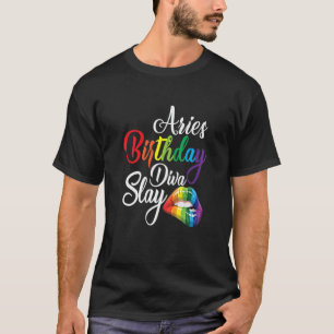 Camiseta Las mujeres con los labios de arcoiris caen con la