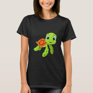 Camiseta Las mujeres cuelgan al bebé feliz tortuga marina