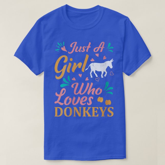 Camiseta Las Mujeres Curiosas De Los Animales De Los Burros (Diseño del anverso)
