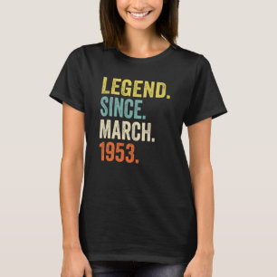 Camiseta Las mujeres de 70 años legan desde marzo de 1953