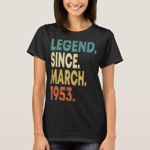 Camiseta Las mujeres de 70 años legan desde marzo de 1953