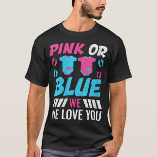 Camiseta Las Mujeres De Baby Shower De Género Revelan Rosa
