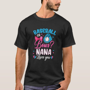 Camiseta Las Mujeres De Béisbol O Bows Nana Te Ama La Reser
