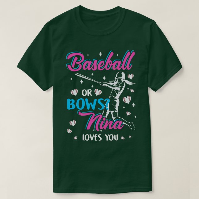 Camiseta Las Mujeres De Béisbol O Bows Nina Te Ama La Reser (Diseño del anverso)