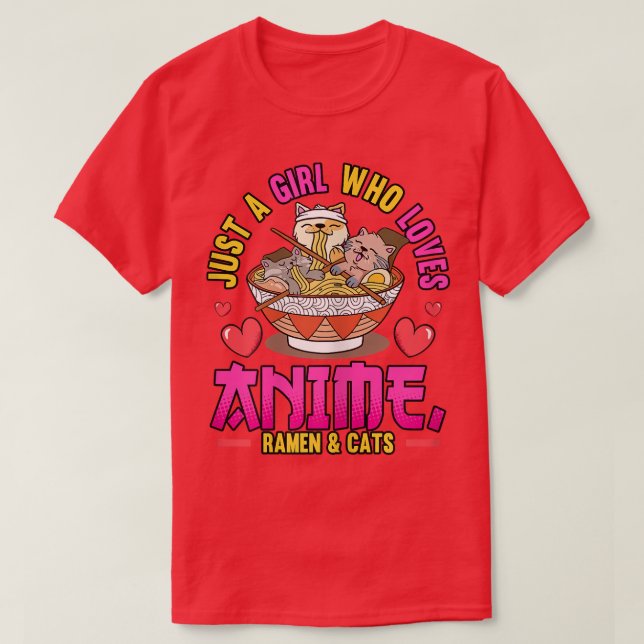 Camiseta Las mujeres de Otaku son solo una Chica que ama a  (Diseño del anverso)