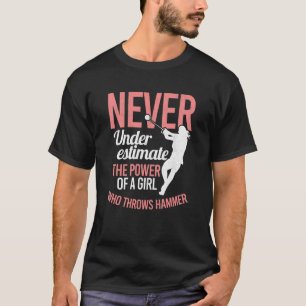 Camiseta Las Mujeres De Pista Y Campo Lanzan Al Chica Tira 