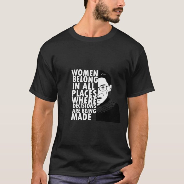 Camiseta Las mujeres de RBG Ruth Bader Ginsburg pertenecen (Anverso)