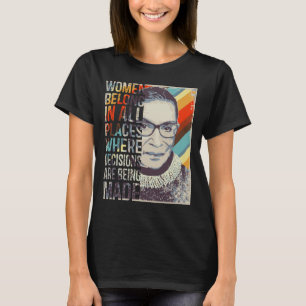 Camiseta Las mujeres de Ruth Bader Ginsburg RBG pertenecen