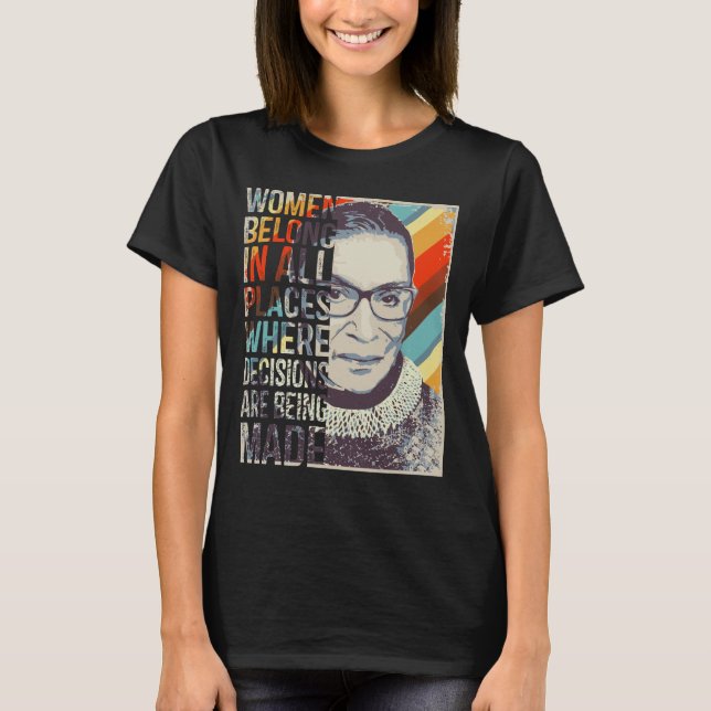 Camiseta Las mujeres de Ruth Bader Ginsburg RBG pertenecen (Anverso)