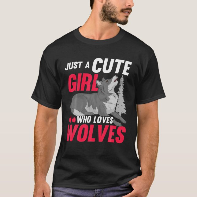 Camiseta Las mujeres de Wolf Lover son una Chica muy amable (Anverso)