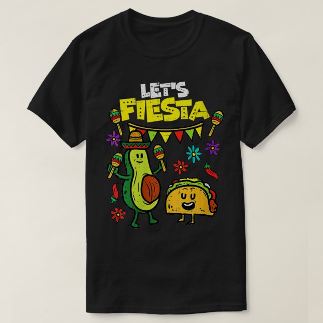 Camiseta Las mujeres dejan que Fiesta Taco Aguacate Funny C (Diseño del anverso)