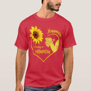 Camiseta Las mujeres del corazón del girasol La felicidad e