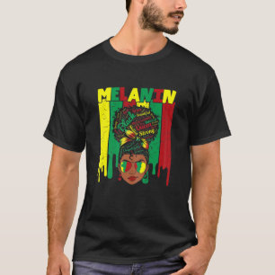 Camiseta Las mujeres desordenadas bollo negro Chica afro Ju