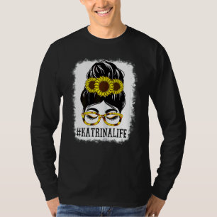 Camiseta Las mujeres desordenadas Bun Katrina Life Grandma 