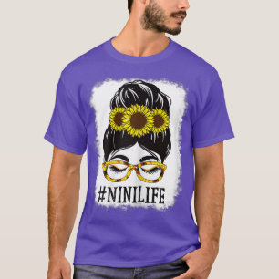 Camiseta Las mujeres desordenadas Bun Nini Life Grandma Sun