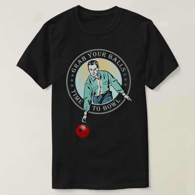 Camiseta Las mujeres disfrutan de un divertido boliche retr (Diseño del anverso)