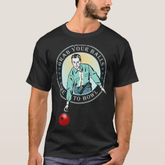 Camiseta Las mujeres disfrutan de un divertido boliche retr