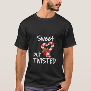 Camiseta Las mujeres dulces pero torcidas Candy Cane Merry