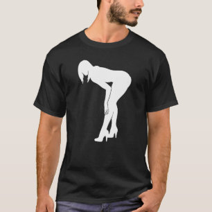 Camiseta Las Mujeres En Tos Altos Se Inclinan Sobre El Arte